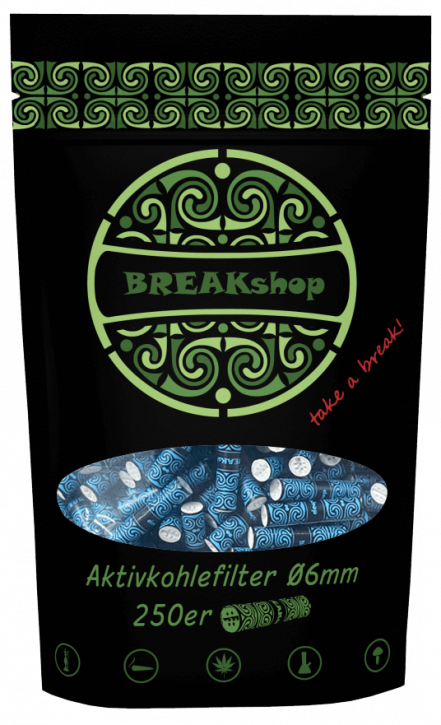 BREAKshop Aktivkohlefilter 6mm 250 Stk.